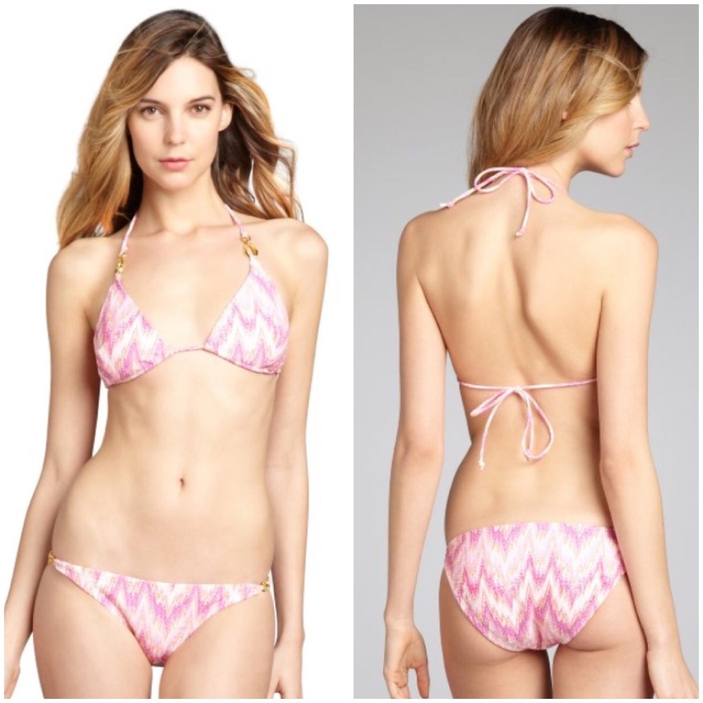 Shoshanna Chevron String Bikini